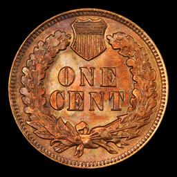 1902 Indian Cent . 1c Grades ms65 rb