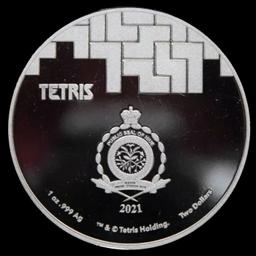 2021 Tetris St. Basil's Cathedral 1oz .999 Silver 37th Aniversary  $2 Niue Grades Ungraded