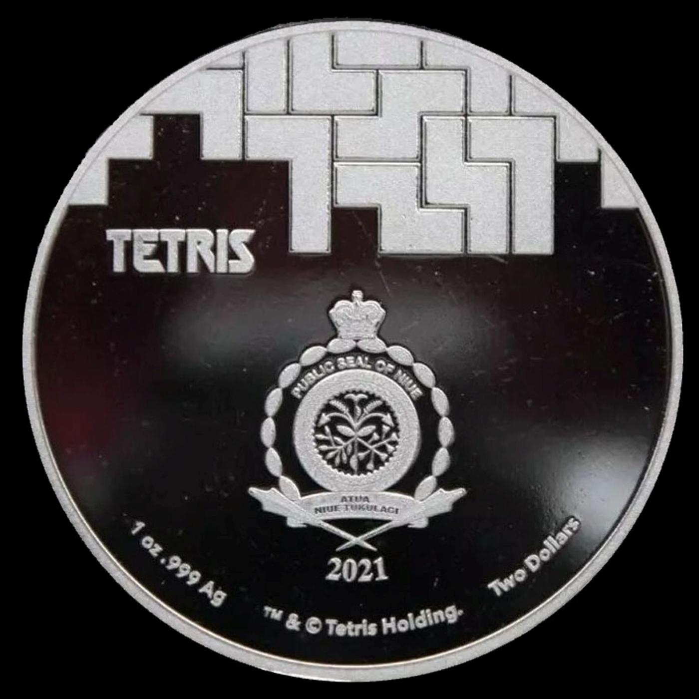 2021 Tetris St. Basil's Cathedral 1oz .999 Silver 37th Aniversary  $2 Niue Grades Ungraded