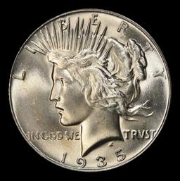 1935-p Peace Dollar Near Top Pop $1 ms66 SEGS