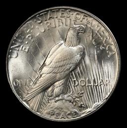 1935-p Peace Dollar Near Top Pop $1 ms66 SEGS