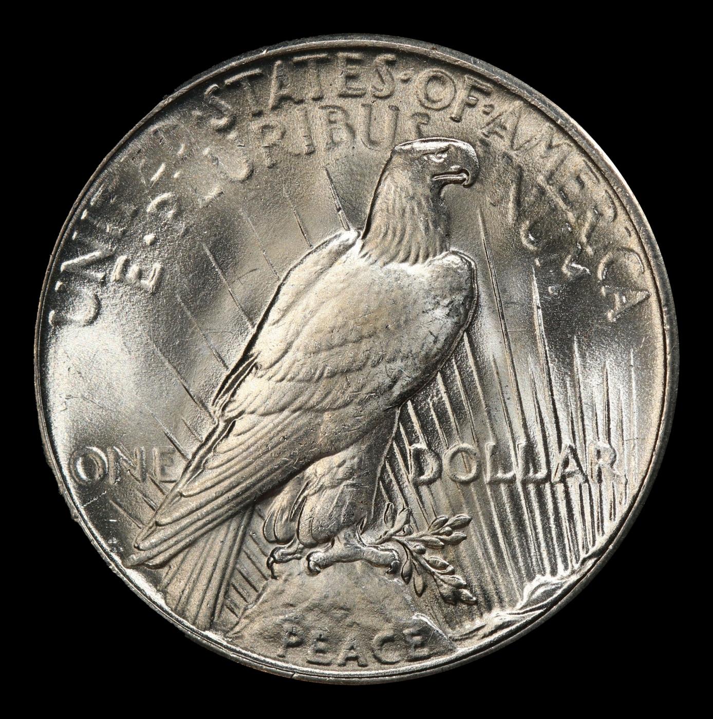 1935-p Peace Dollar Near Top Pop $1 ms66 SEGS