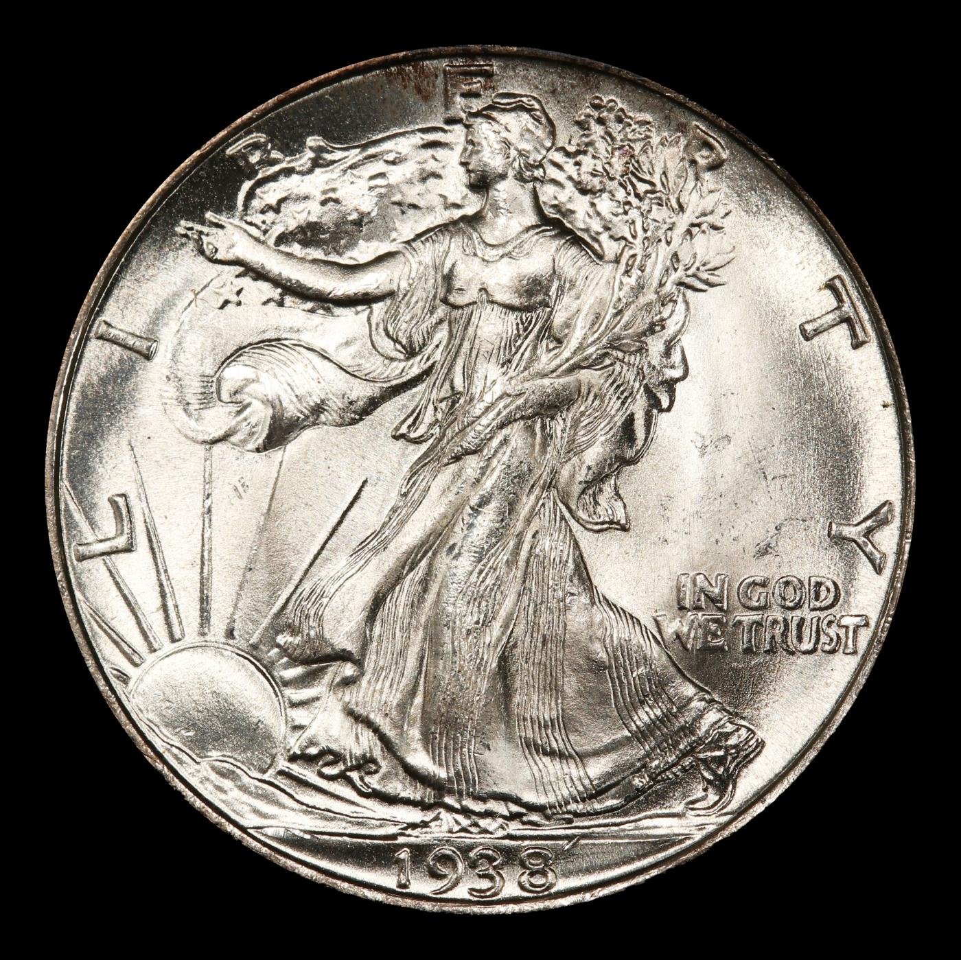 1938-p Walking Liberty Half Dollar 50c ms66+ SEGS