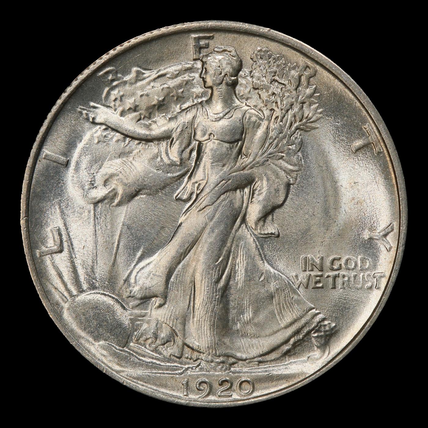 1920-p Walking Liberty Half Dollar 50c ms65 SEGS