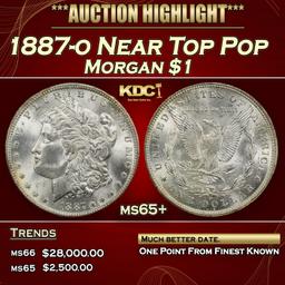 1887-o Morgan Dollar Near Top Pop $1 ms65+ SEGS