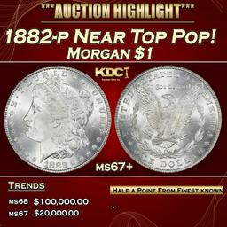 1882-p Morgan Dollar Near Top Pop! $1 ms67+ SEGS