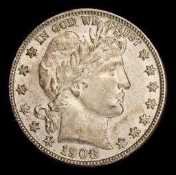 1908-o Barber Half Dollars 50c Grades ms62