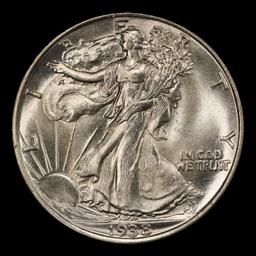 1938-p Walking Liberty Half Dollar TOP POP! 50c ms68 SEGS