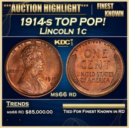 1914-s Lincoln Cent 1c ms66 rd SEGS