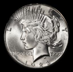 1928-p Peace Dollar Near Top Pop $1 ms66 SEGS