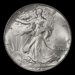 1920-p Walking Liberty Half Dollar Near Top Pop 50c ms66 SEGS