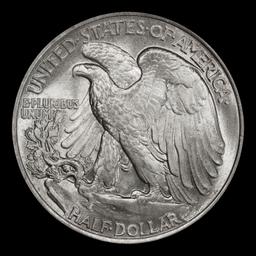 1920-p Walking Liberty Half Dollar Near Top Pop 50c ms66 SEGS