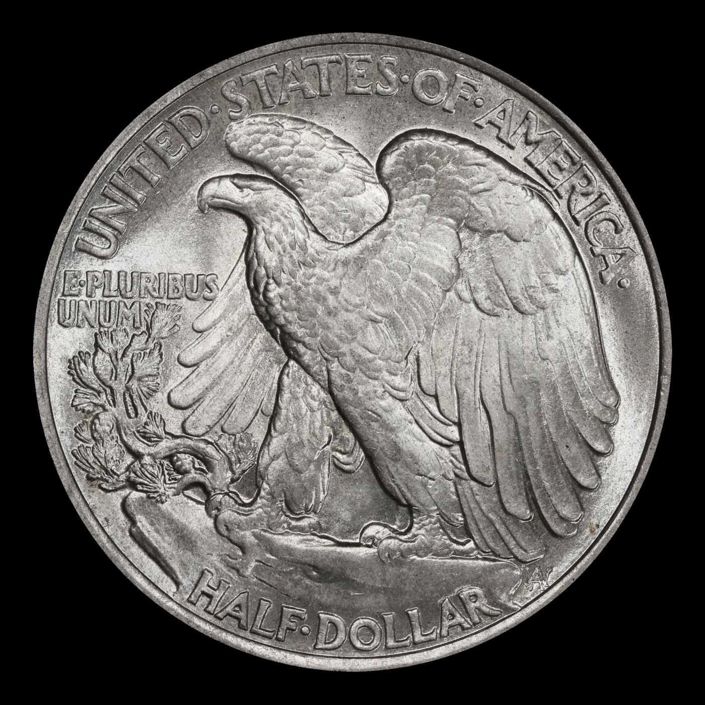 1920-p Walking Liberty Half Dollar Near Top Pop 50c ms66 SEGS