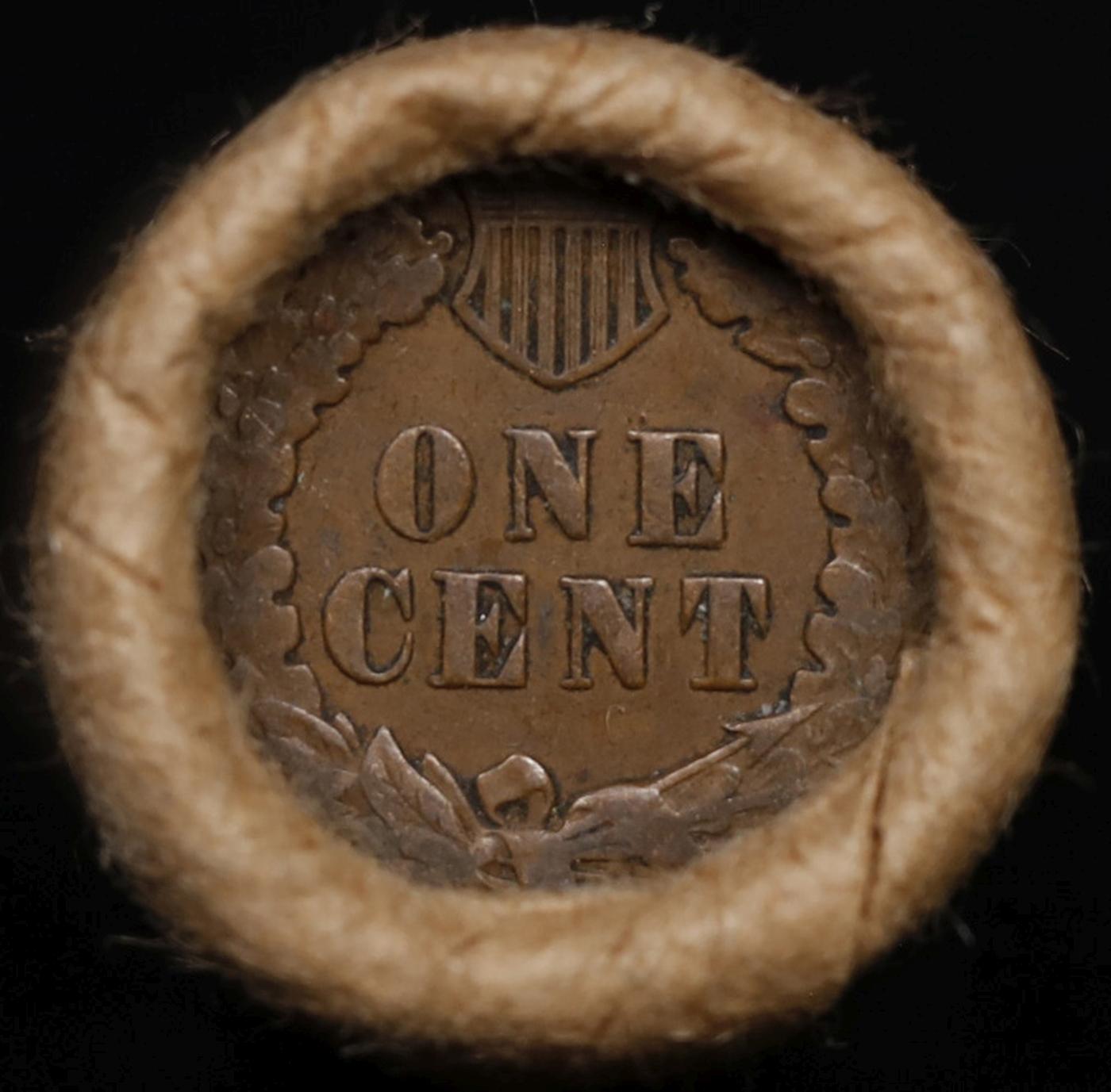 Lincoln Wheat Cent 1c Mixed Roll Orig Brandt McDonalds Wrapper, 1955-p end, Indian other end