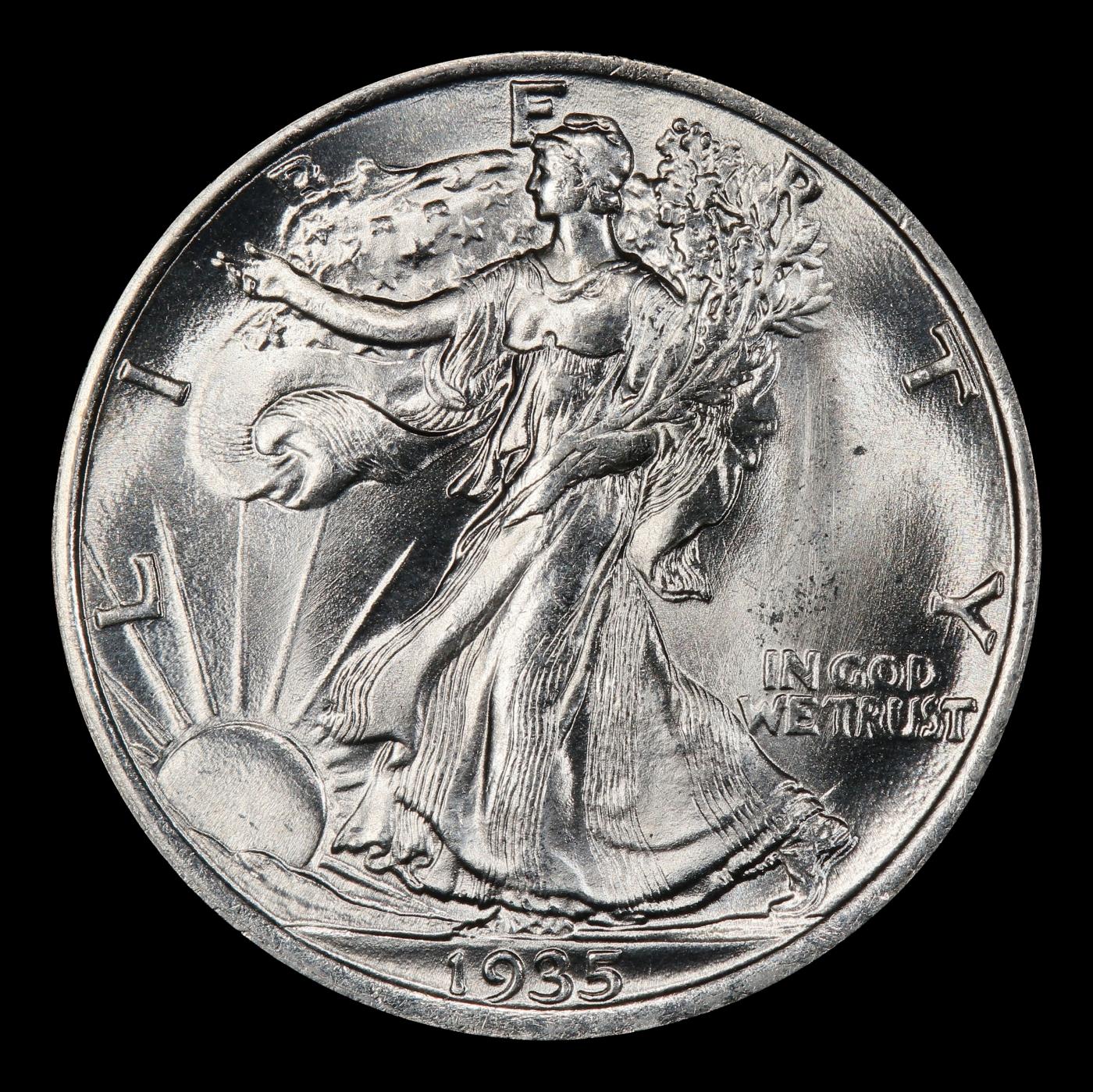 1935-p Walking Liberty Half Dollar 50c Grades ms66