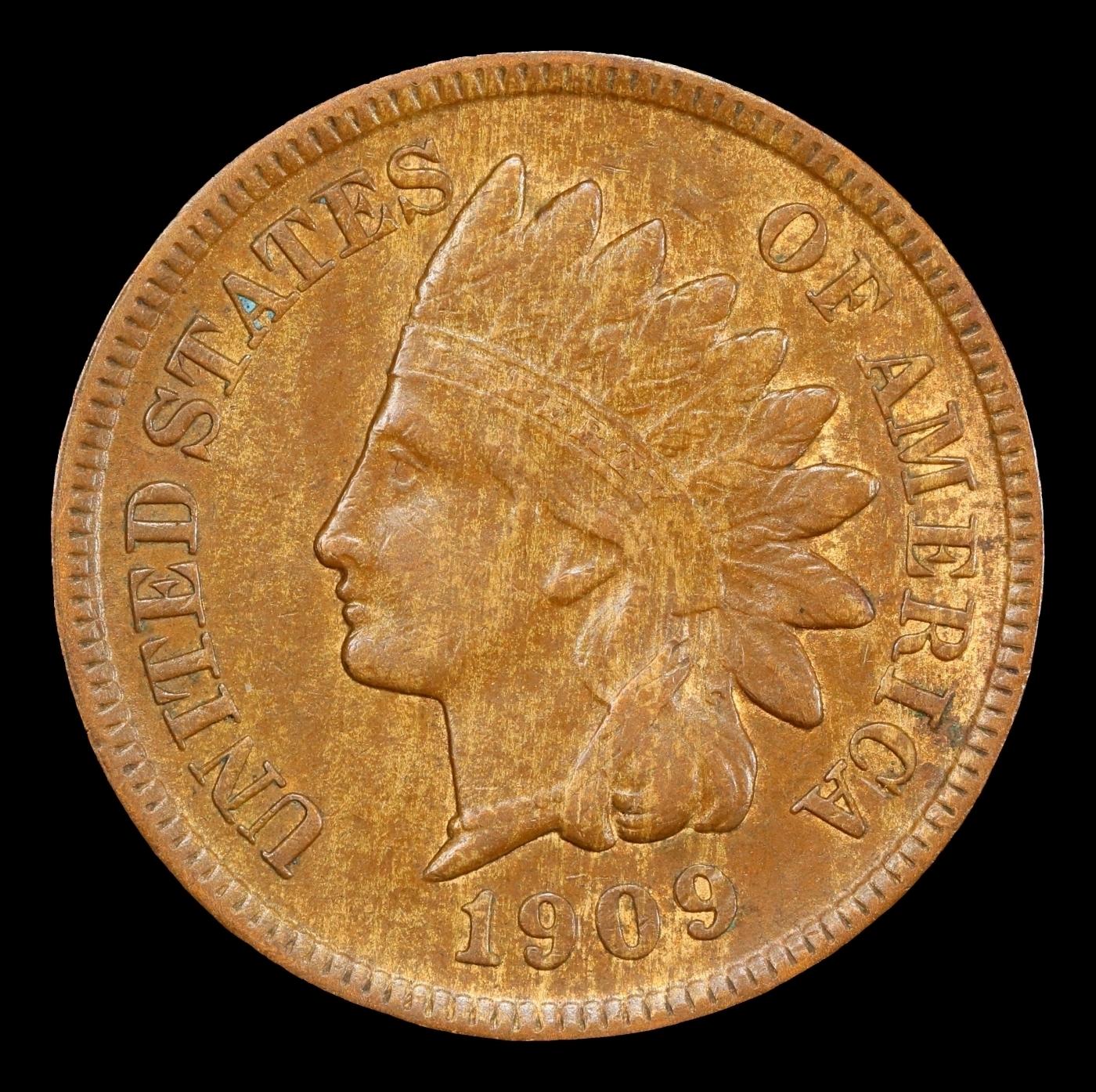 1909-s Indian Cent 1c au58 SEGS
