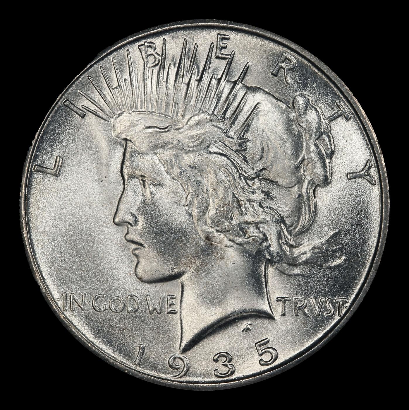 1935-s Peace Dollar $1 ms65 SEGS