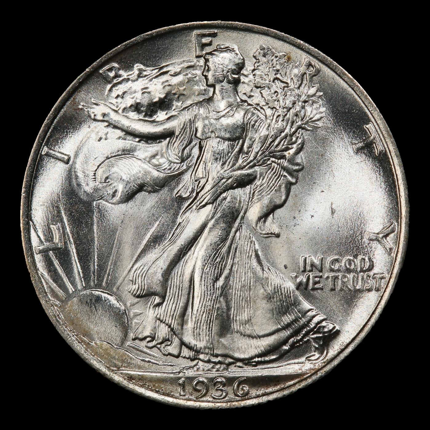 1936-p Walking Liberty Half Dollar 50c ms66+ SEGS