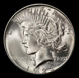 1923-d Peace Dollar $1 Grades Choice+ Unc