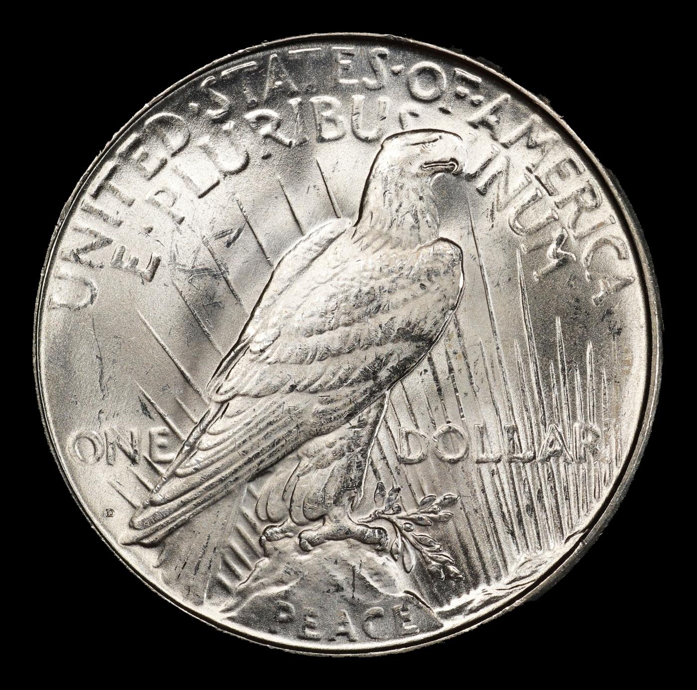 1923-d Peace Dollar $1 Grades Choice+ Unc