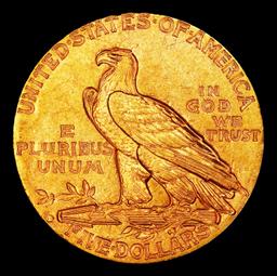 1914-d Gold Indian Half Eagle $5 Select+ Unc USCG