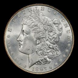 1897-p Morgan Dollar $1 Grades Choice+ Unc