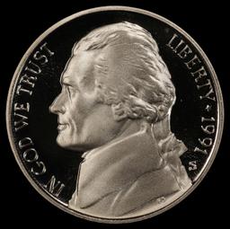 1991-s Proof Jefferson Nickel 5c pr70 dcam SEGS
