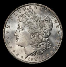 1897-p Morgan Dollar $1 ms66+ SEGS