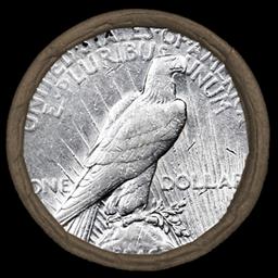 ON- 10 Coin Mixed Morgan/Peace SEARS Circ Dollar $1 Roll Morgan 'S' Rev/Peace 'P' Rev Ends