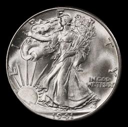 1941-p Walking Liberty Half Dollar Near Top Pop 50c ms67+ SEGS