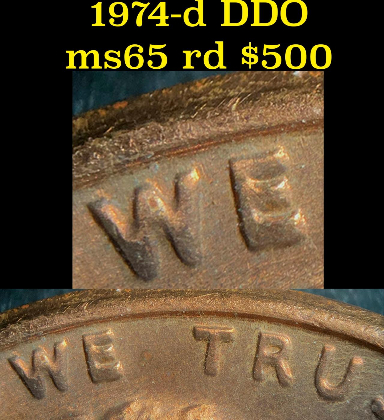 BU Shotgun Lincoln 1c roll, 1974-d 50 pcs Bank Wrapper 50c