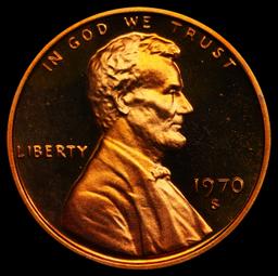 1970-s Lg Date Proof Lincoln Cent 1c pr69 rd dcam SEGS