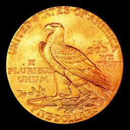 1913-s Gold Indian Half Eagle $5 Select+ Unc USCG