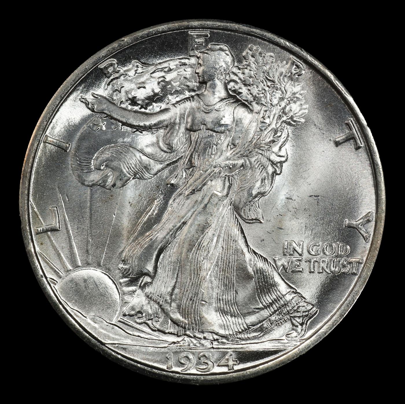1934-d Walking Liberty Half Dollar 50c ms66 SEGS