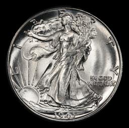 1941-d Walking Liberty Half Dollar 50c Grades ms66