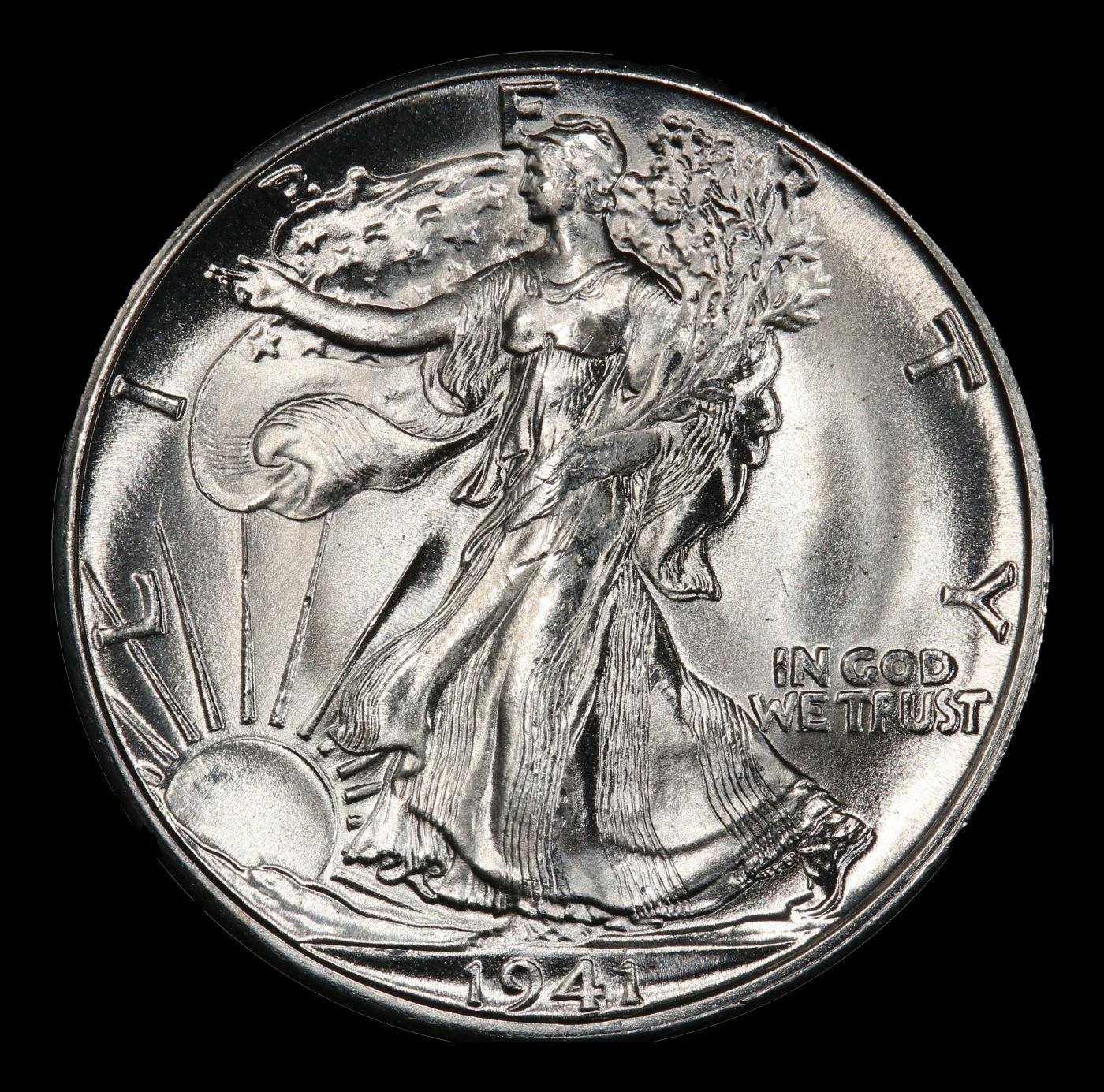 1941-d Walking Liberty Half Dollar 50c Grades ms66