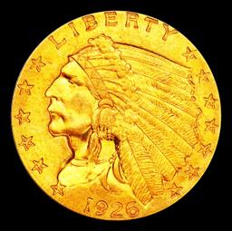 1926-p Gold Indian Quarter Eagle Near Top Pop! $2 1/2 ms65+ SEGS