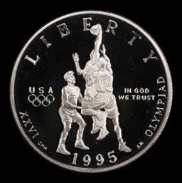 1995-s Olympics Basketball Proof Modern Commem Half Dollar 50c pr70 dcam SEGS