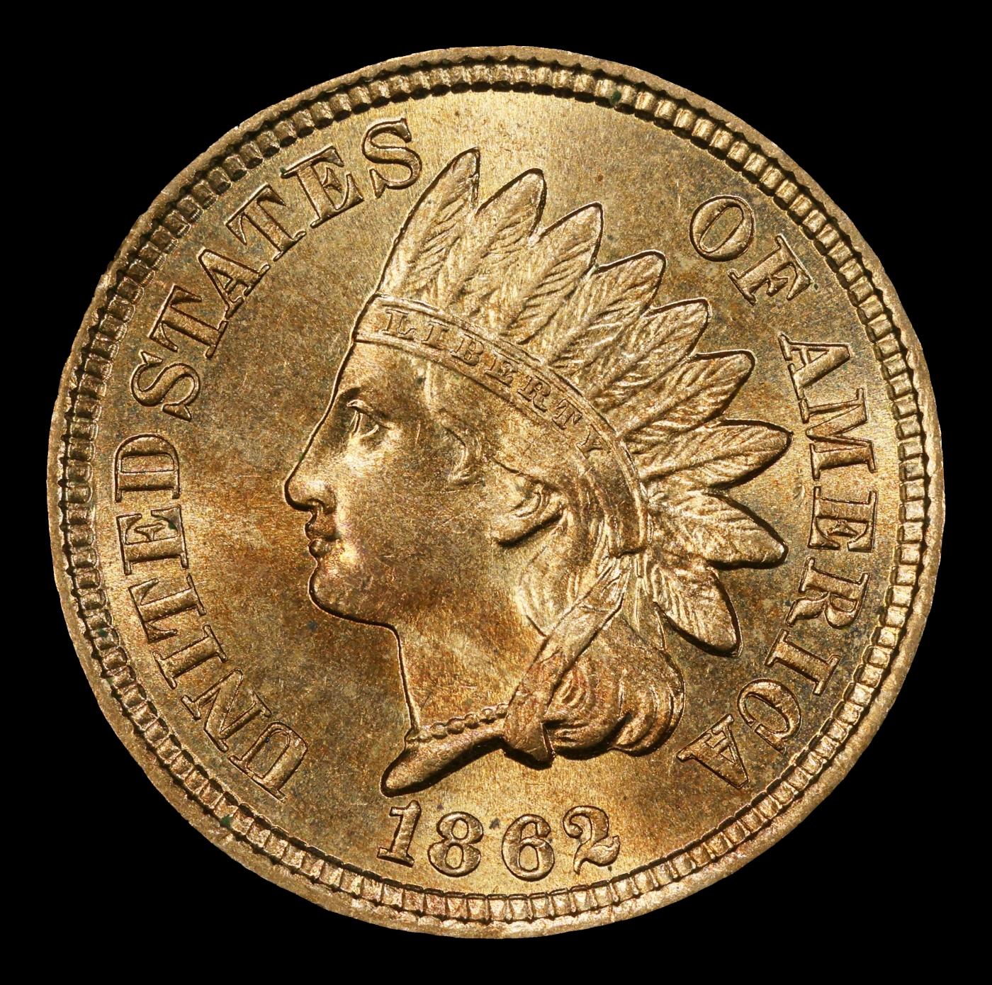 1862 Indian Cent Near Top Pop 1c ms67 SEGS