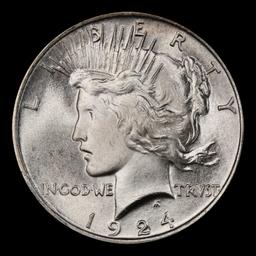 1924-p Peace Dollar $1 ms66+ SEGS