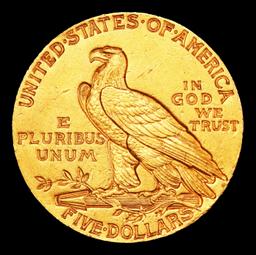 1913-s Gold Indian Half Eagle $5 Choice Unc USCG