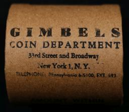 AN- GIMBLES RARE 10 Coin Peace Silver Dollar Roll Circ C
