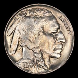 1928-p Buffalo Nickel 5c Grades GEM+ Unc