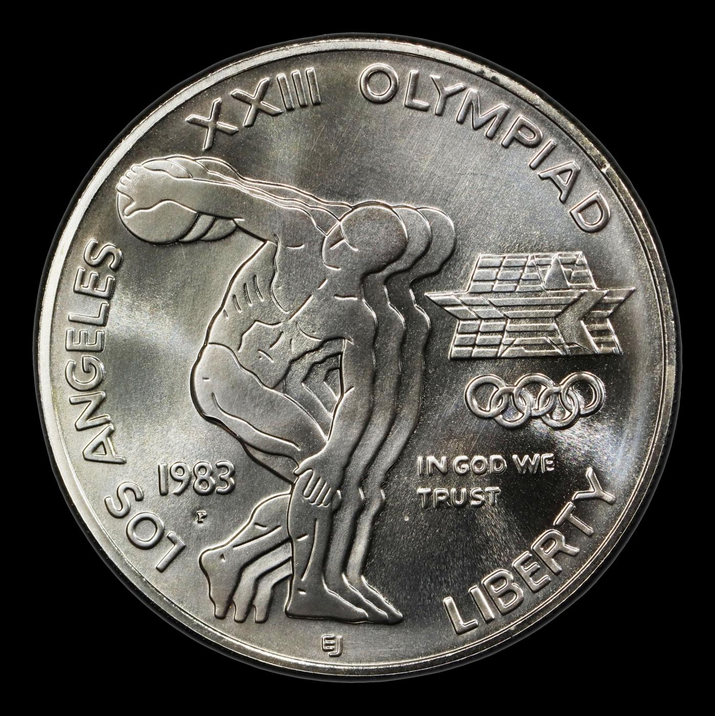 1983-p Olympics Modern Commem Dollar $1 ms70 SEGS