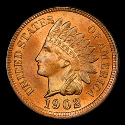 1902 Indian Cent . 1c Grades GEM Unc RB