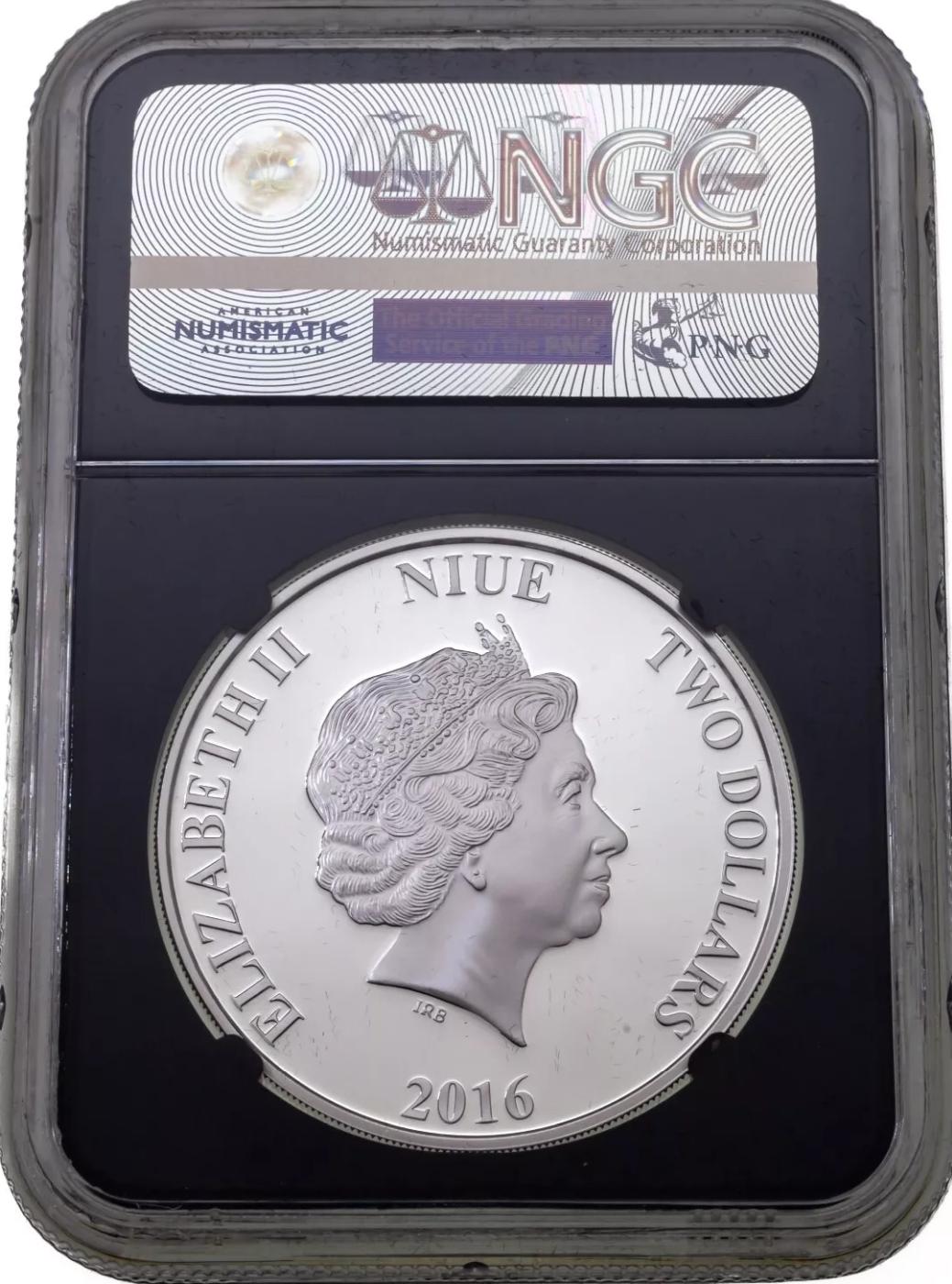 NGC NGC 2016 Star Wars Classic Princess Leia 1oz Silver $2 Australlian Tuvalu Proof pr70 dcam NGC Ot