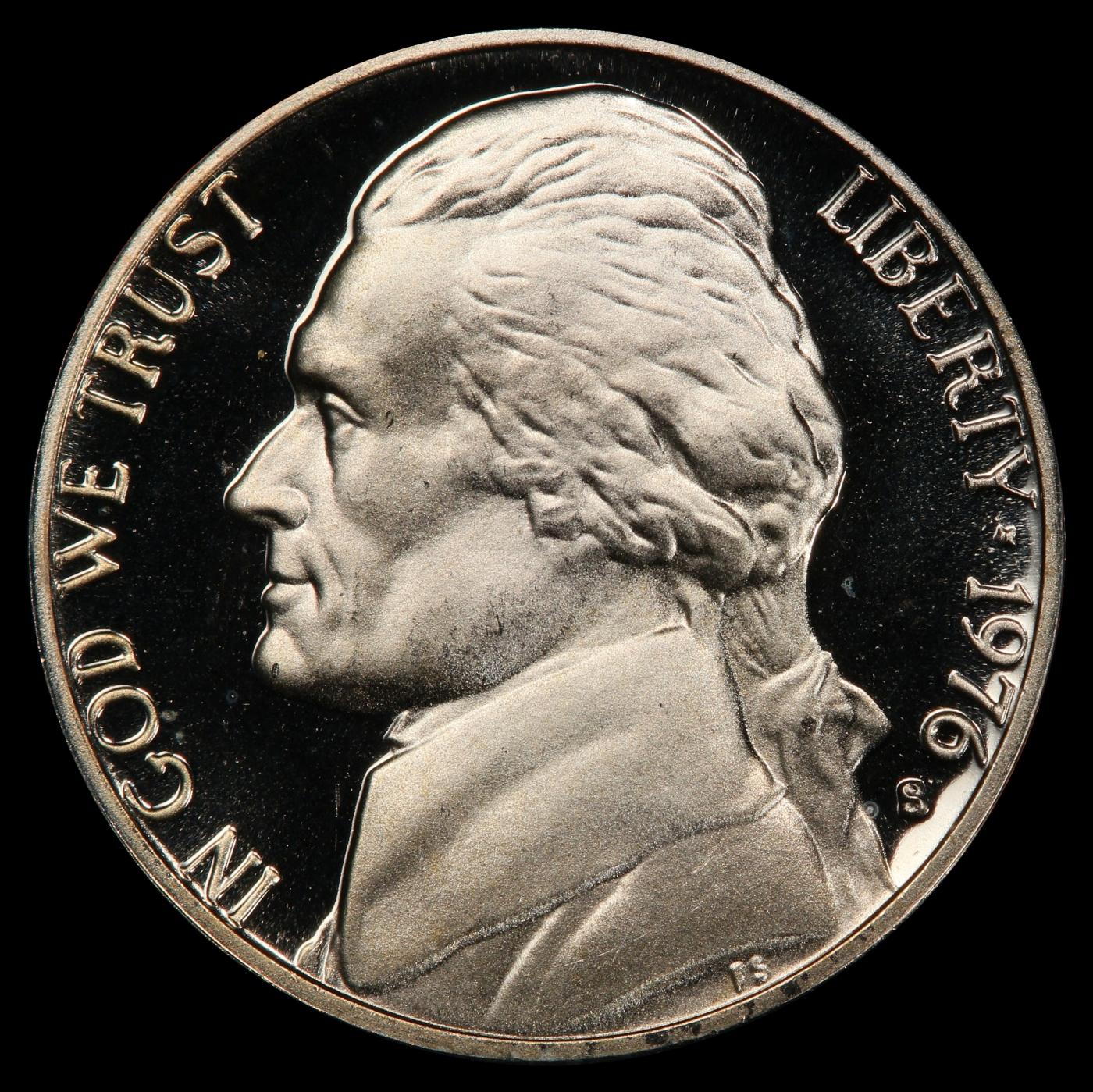 1976-s Proof Jefferson Nickel 5c pr70 dcam SEGS