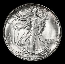 1941-s Walking Liberty Half Dollar Near Top Pop 50c ms66+ SEGS