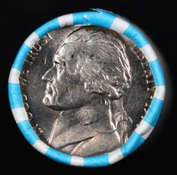 BU Shotgun Jefferson 5c roll, 1974-p 40 pcs Bank $2 Nickel Wrapper
