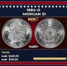 1884-o Morgan Dollar $1 Grades GEM+ Unc